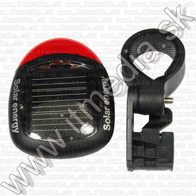 Image of Solar LED Bicycle Lamp, Rear (RED) (IT8002)