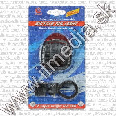 Image of Solar LED Bicycle Lamp, Rear (RED) (IT8002)