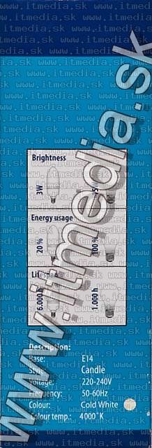 Image of HQ Energy Saving Lamp *E14* 3W Cold White (EC08HQ) (IT4839)