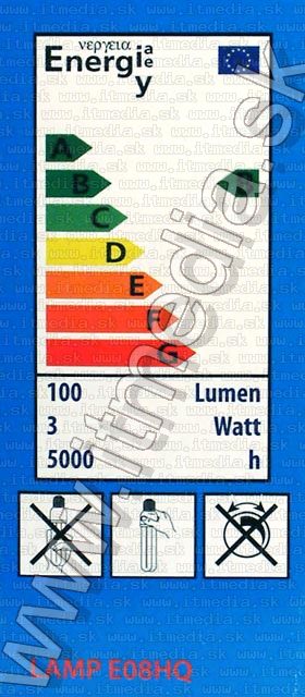 Image of HQ Energy Saving Lamp *E14* 3W Warm White (E08HQ) (IT4786)