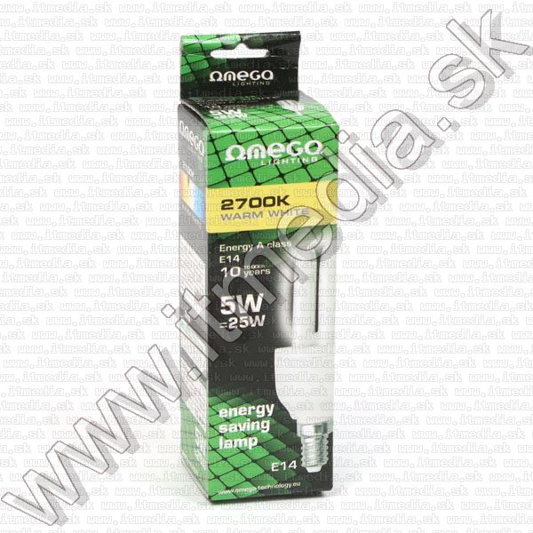 Image of Omega Energy Saving Lamp *E14* *2U* 5W Warm White (25W) (IT8047)