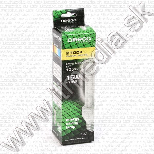 Omega Energy Saving Lamp *E27* *3U* 15W Warm White (75W) (IT8318) Image of Omega Energy Saving Lamp *E27* *3U* 15W Warm White (75W) (IT8318)