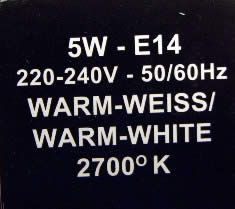 Image of My Light Energy Saving Lamp *E14* 5W *Warm White* (IT3993)