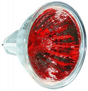 Image of Halogen lamp MR16 (GU5.3) 20w 12v *RED* (IT4762)
