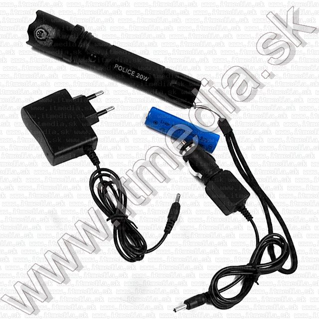 Image of High Power LED Flashlight 20w *Police* Li-Ion KIT (IT7101)