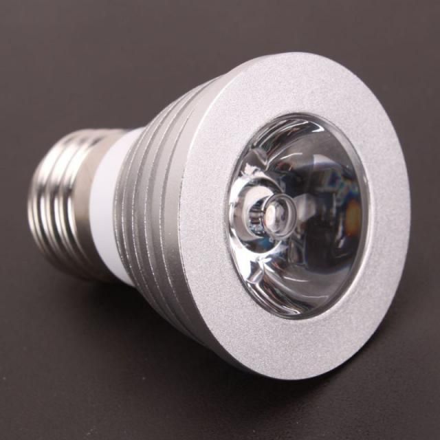 Image of Led Spotlamp, E27 3x1W RGB (remote) INFO! (IT10503)