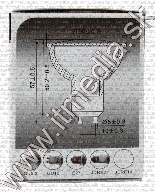 Image of Led Spotlamp, GU10 Warm White 20-LED 230v (IT5732)
