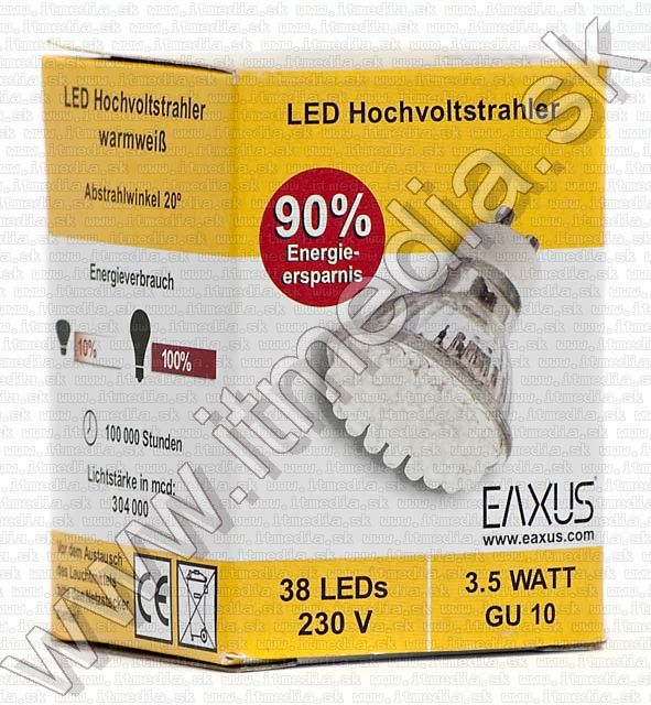 Image of Led Spotlamp, GU10 white (38 White LED) (IT5221)