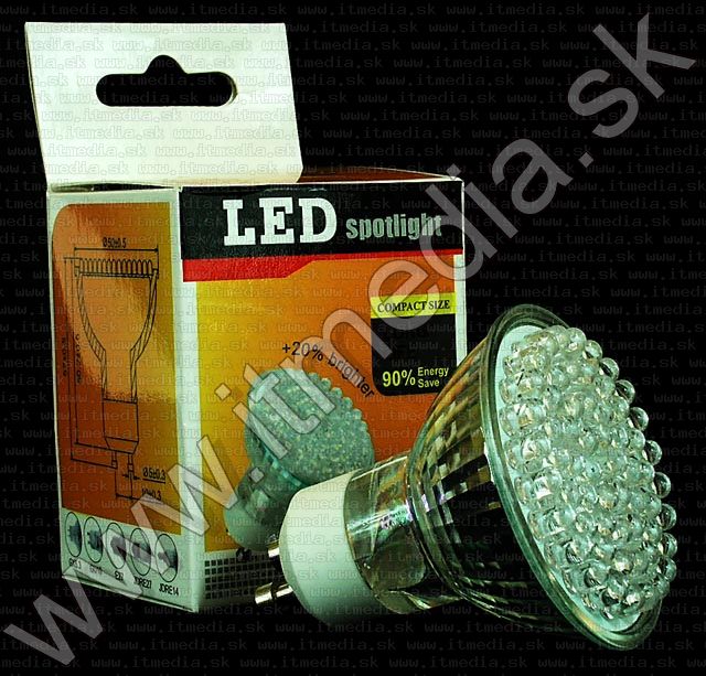 Image of Led Spotlamp, GU10 warm white (60 LED High Lumen) (IT5321)