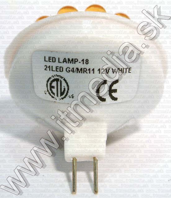 Image of Led Spotlamp, MR11 (GU4, G4) (12v) *White* (21led) (IT4763)