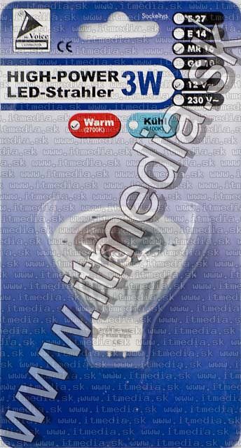 Image of Led Spotlamp, MR16 (12v) Warm White *High Power* (IT5240)