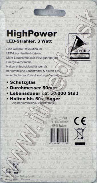 Image of Led Spotlamp, MR16 (12v) Warm White *High Power* (IT5240)