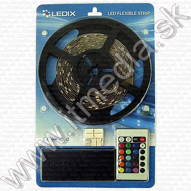 Image of Ledix LEDes fényfüzér, vezérlővel, tápegységgel RGB 5m (IT7602)