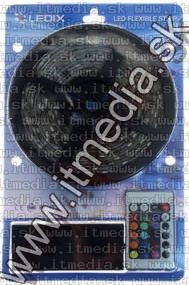 Image of Ledix Vízálló LEDes fényfüzér, vezérlővel, tápegységgel RGB 5m (IT7601)