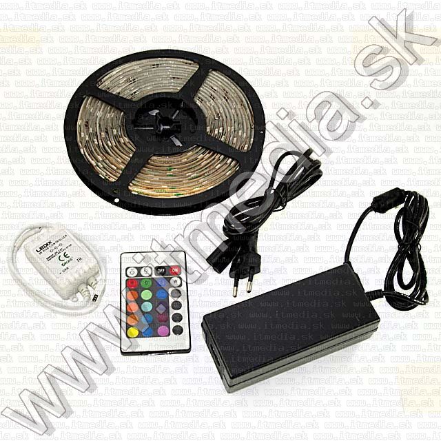 Image of Ledix Vízálló LEDes fényfüzér, vezérlővel, tápegységgel RGB 5m (IT7601)