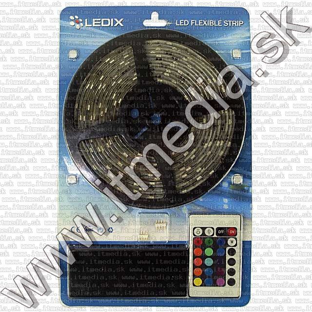 Image of Ledix Vízálló LEDes fényfüzér, vezérlővel, tápegységgel RGB 5m (IT7601)