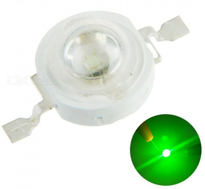 Image of Led Lamp Bead Diode  1watt 80lM GREEN (IT13567)