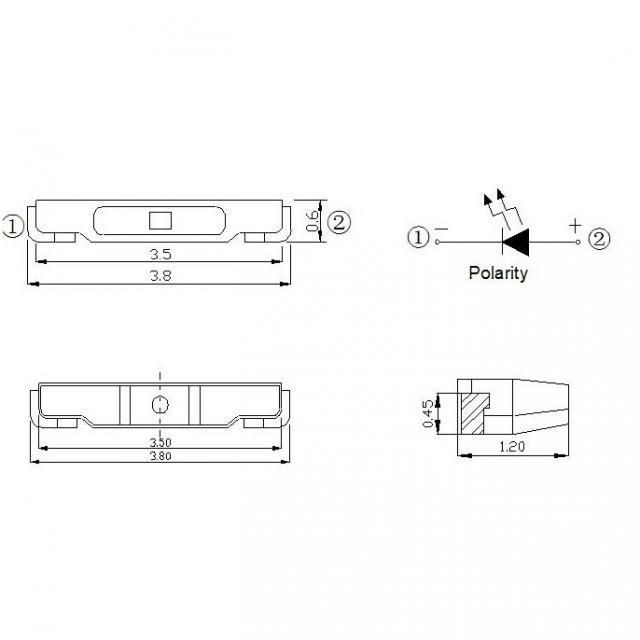 Image of LED Lamp Diode (chip) *SMD* 020 Cold White 6-7Lumen (IT11097)