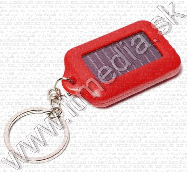 Image of Solar keychain *3 LED flashlight* *Red* (IT12053)