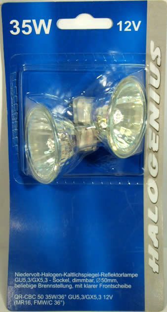 Image of GU5.3 (MR16) halogen bulb 35W 12V 2-set (IT3431)