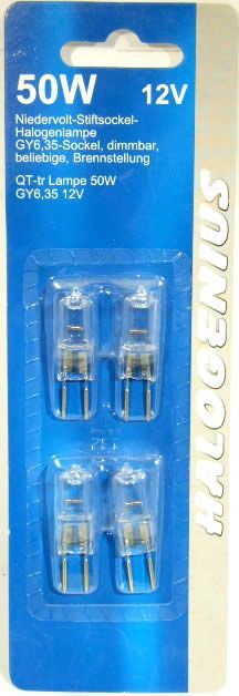 Image of GY-6 halogen bulb 50W 12V 4-set (IT3429)
