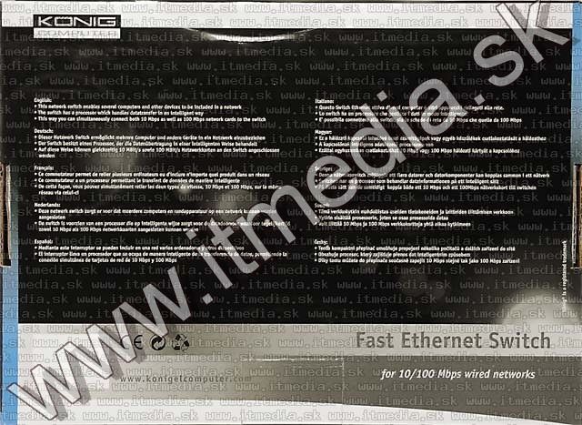 Image of KONIG 8 port 100 MBit LAN Switch (IT4863)