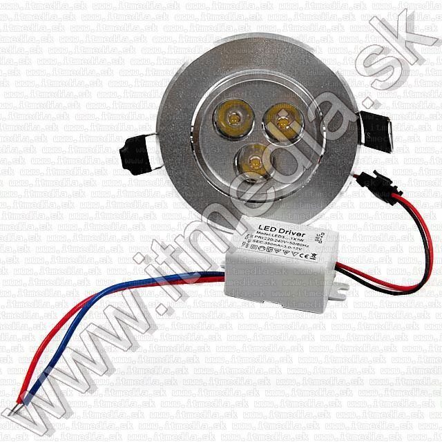 Image of LED Ceiling Spotlight 3x1w LED (Warm White) 2pk info! (IT10230)