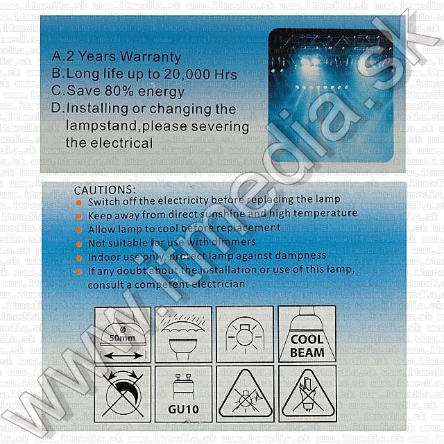 Image of LED Ceiling Downlight 3x1w LED (Cold White) (IT8070)