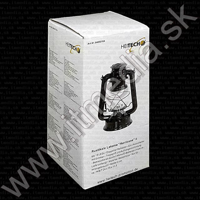 Image of Rustical LED Light Lantern *Hurricane II* 15-led (IT7578)