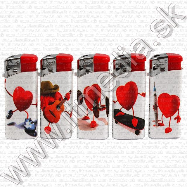 Image of NASS Electronic MINI cigarette lighter *Heart* (IT7343)