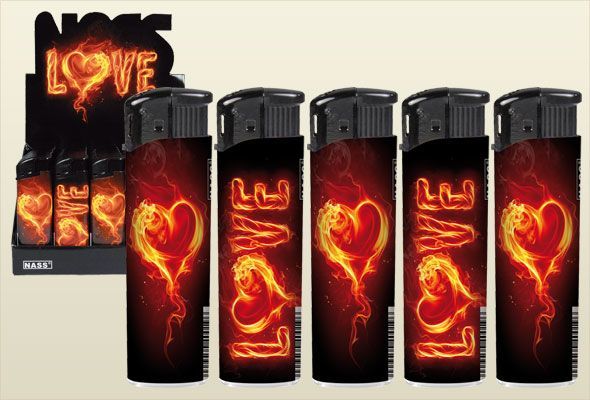 Image of Nass Cigarette Lighter *Flaming Love* (IT8116)
