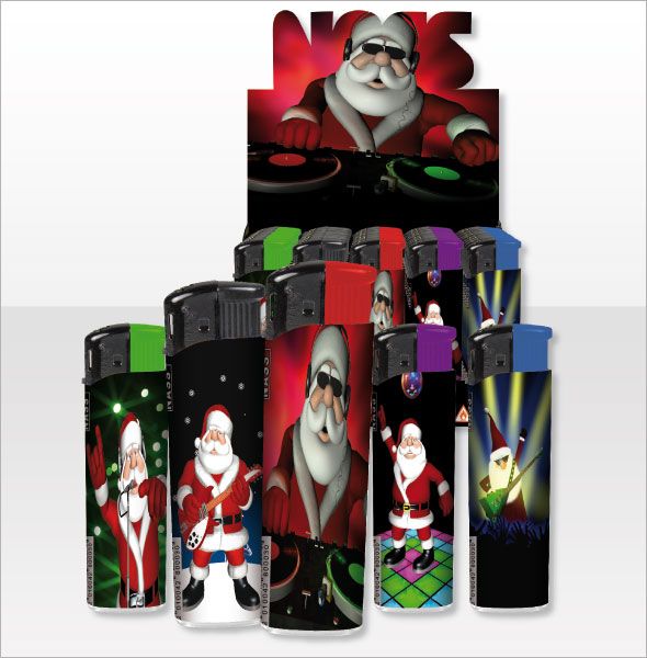 Image of Cigarette Lighter Christmas Rock *MIX* (IT7310)