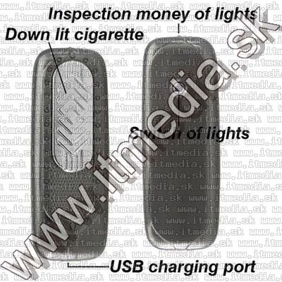Image of Flameless Electronic Cigarette Lighter Rechargeable with UV light (IT7983)