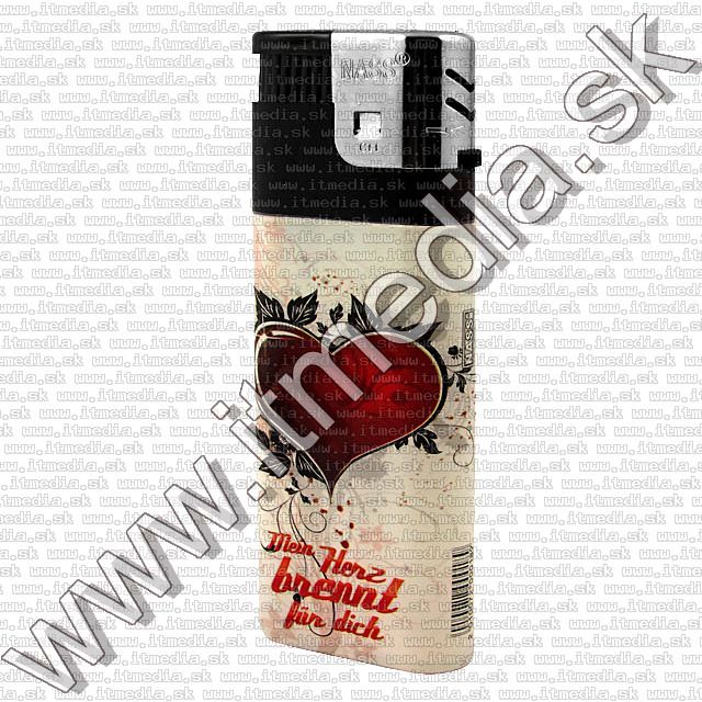 Image of NASS Electronic XXL cigarette lighter *Heart* (IT7109)