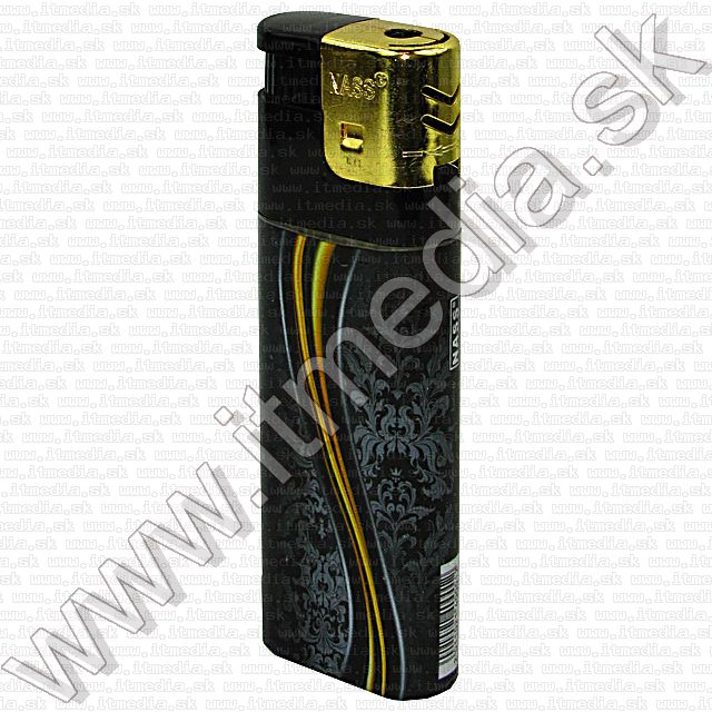 Image of NASS Electronic XXL cigarette lighter *Golden Stripes* (IT7223)