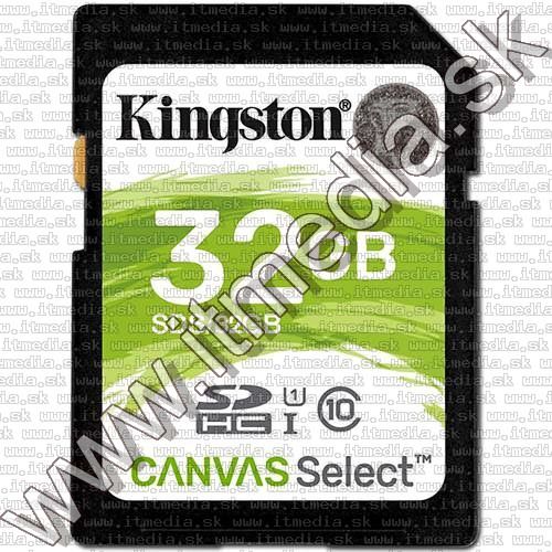 Kingston Canvas Select SD-HC card 32GB UHS-I U1 Class10 (SDS) (IT13476) Image of Kingston Canvas Select SD-HC card 32GB UHS-I U1 Class10 (SDS) (IT13476)