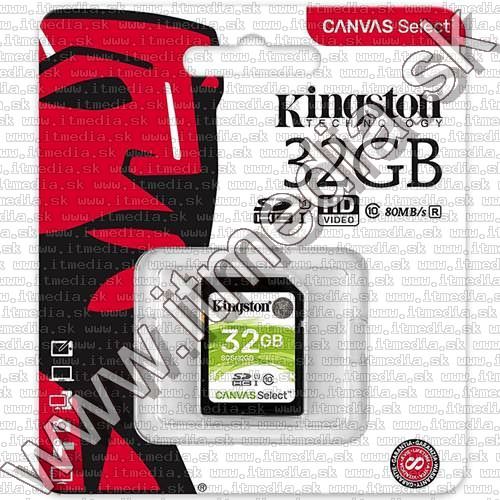 Kingston Canvas Select SD-HC card 32GB UHS-I U1 Class10 (SDS) (IT13476) Image of Kingston Canvas Select SD-HC card 32GB UHS-I U1 Class10 (SDS) (IT13476)