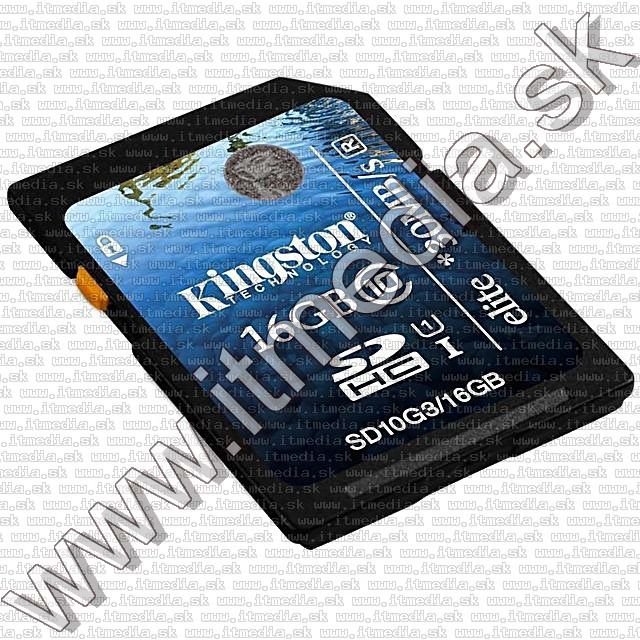 Image of Kingston Secure Digital (SD-HC) card, 16GB info! Class10 G3 (IT8868)