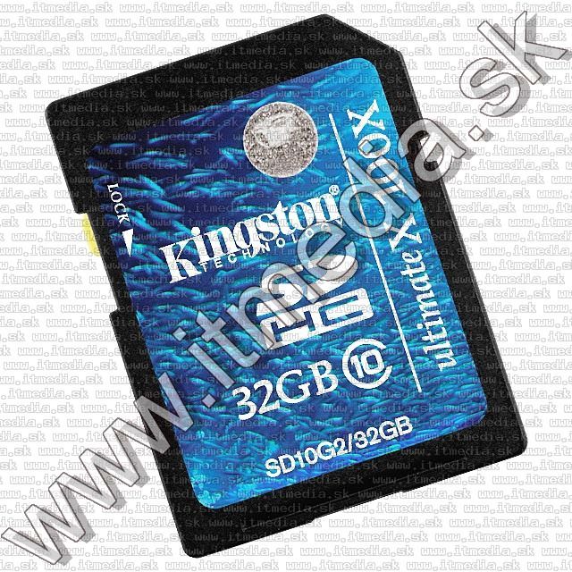 Image of Kingston Secure Digital (SD-HC) card, 32GB info! Class10 G2 (IT8750)