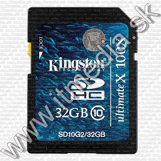 Image of Kingston Secure Digital (SD-HC) card, 32GB info! Class10 G2 (IT8750)