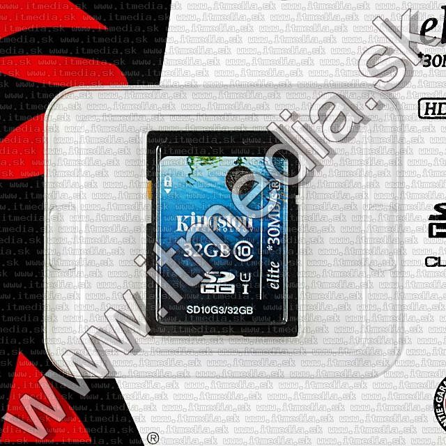 Image of Kingston Secure Digital (SD-HC) card, 32GB info! Class10 G3 (IT8870)