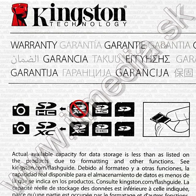 Image of Kingston Secure Digital (SD-HC) card, 32GB info! Class10 G3 (IT8870)