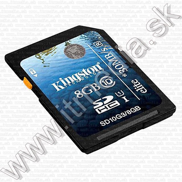 Image of Kingston Secure Digital (SD-HC) card, 8GB info! Class10 G3 (IT8869)