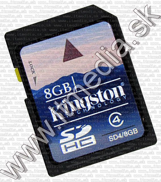 Image of Kingston SD-HC card, 8GB info! Class4 (IT5576)