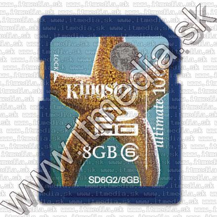 Image of Kingston Secure Digital (SD-HC) card, 8GB info! Class6 (IT5961)