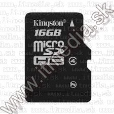 Image of Kingston microSD-HC kártya 16GB Class4 adapter nélkül! (IT11556)