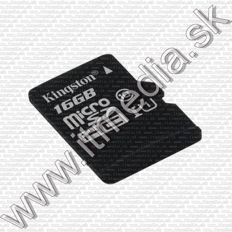 Image of Kingston microSD-HC card 16GB UHS-I U1 Class10 + adapter (45/10 MBps) (IT8372)