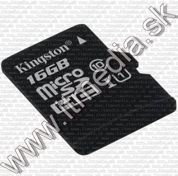 Kingston microSD-HC kártya 16GB UHS-I U1 Class10 adapter nélkül! (45/10 MBps) (IT11557) Image of Kingston microSD-HC kártya 16GB UHS-I U1 Class10 adapter nélkül! (45/10 MBps) (IT11557)