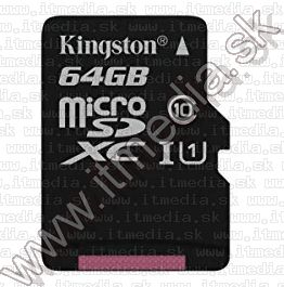 Image of Kingston microSD-XC card 64GB UHS-I U1 Class10 (80/10 MBps) Canvas Select (IT13929)