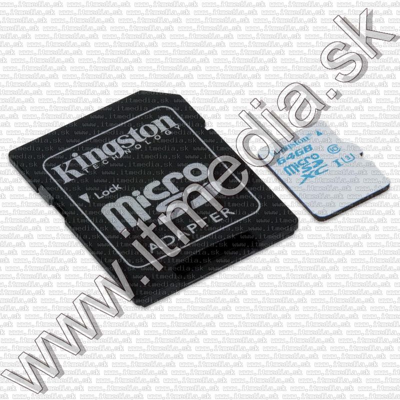 Image of Kingston microSD-XC kártya 64GB UHS-I U3 Action Camera Class10 SDCAC/64GB + adapter (90/45 MBps) (IT12083)